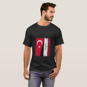 Frauen Türkei Irak Halbfahne Türkisches irakisches T-Shirt (Vorne ganz)