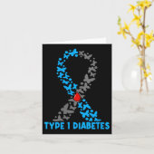 Frauen Typ 1 Diabetes V-Nacken Karte (Gelbe Blume)