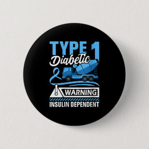 Frauen Typ 1 Diabetische Warnhinweise Insulinabhän Button