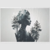 Frauen über exponierte Waldschädigung Seidenpapier (Vorderseite)