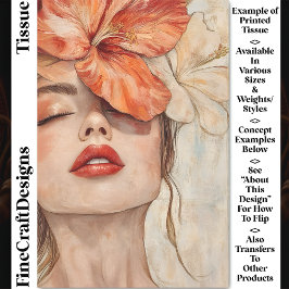 Frauen und Blume, Nah Up Portrait CJ2 Decoupage Seidenpapier