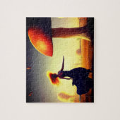 Frauen und ein riesiger Pilz Puzzle (Vertikal)