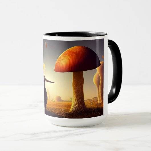 Frauen und ein riesiger Pilz Tasse (VorderseiteRechts)