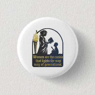 Frauen und Gebäude Button