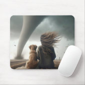 Frauen und Hunde sehen einen Tornado Mousepad (Mit Mouse)
