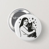 Frauen und Katzen Button (Vorne & Hinten)