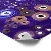 Frauen und Katzen Lila Whimsikkunst Poster (Ecke)