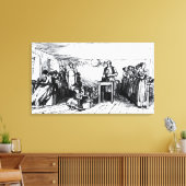 Frauen und Kinder Schuhmacherei Leinwanddruck (Insitu (Wohnzimmer))