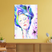 Frauen und Lilies Canvas Print - Malerei Leinwanddruck (Insitu (Wohnzimmer))