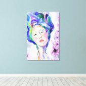 Frauen und Lilies Canvas Print - Malerei Leinwanddruck (Insitu (Holzboden))