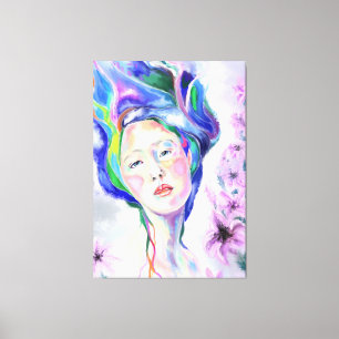 Frauen und Lilies Canvas Print - Malerei Leinwanddruck
