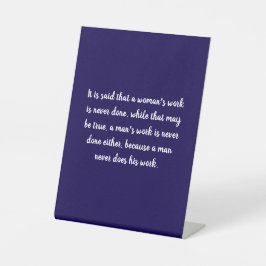 Frauen und Männer arbeiten Zitat Sockelschild