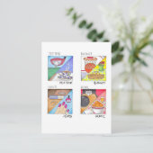 Frauen und Männer Perspektive Postkarte (Stehend Vorderseite)