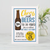 Frauen und Männer zum Geburtstag Einladung (Stehend Vorderseite)