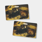 Frauen und Pferd Ausweis (Vorder- & Rückseite)