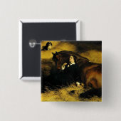 Frauen und Pferd Button (Vorne & Hinten)