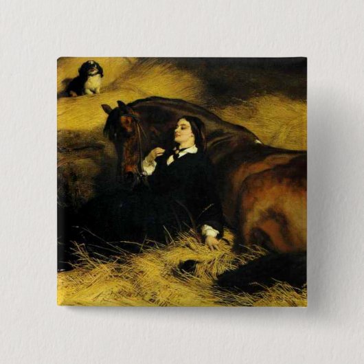 Frauen und Pferd Button (Vorderseite)