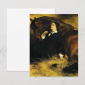 Frauen und Pferd Einladung (Vorne/Hinten)