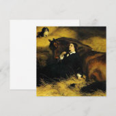 Frauen und Pferd Einladung (Vorne/Hinten)