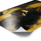 Frauen und Pferd Fotodruck (Ecke)