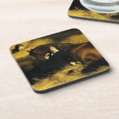 Frauen und Pferd Getränkeuntersetzer (Linke Seite)