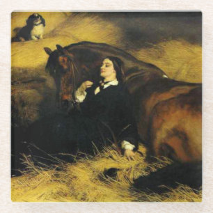 Frauen und Pferd Glasuntersetzer