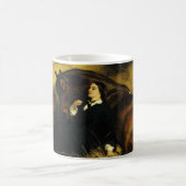 Frauen und Pferd Kaffeetasse (Mittel)
