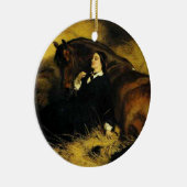 Frauen und Pferd Keramik Ornament (Rechts)