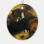 Frauen und Pferd Keramik Ornament (Links)