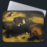 Frauen und Pferd Laptopschutzhülle<br><div class="desc">Laptop Sleeve mit Sir Edwin Henry Landseers Ölgemälde The Shrew Tamed oder The Hübsch Horsebreaker (1861). Eine elegante Frau in schwarzen Kleidersesseln neben einem schönen braunen Pferd. Ein kleiner Hund beobachtet im Hintergrund. Sie sitzen alle in einer Heu-Scheune. Ein perfektes Geschenk für Pferdefreunde und Viktorianische Kunst.</div>