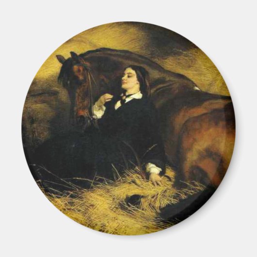 Frauen und Pferd Magnet (Vorne)