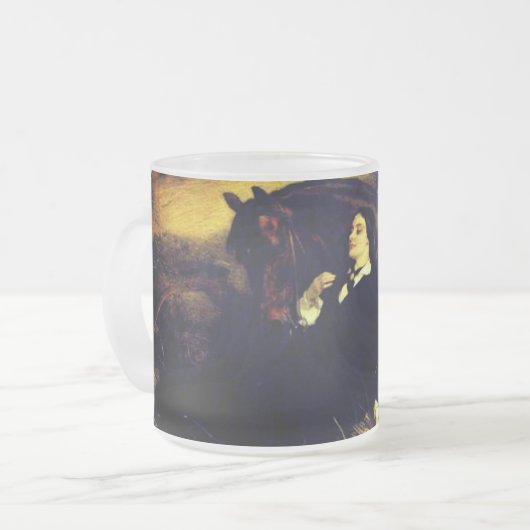 Frauen und Pferd Mattglastasse (Vorderseite Links)