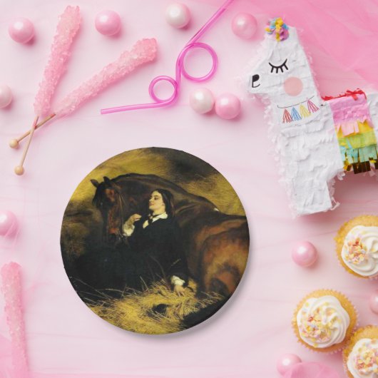 Frauen und Pferd Pappteller (Party)