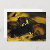Frauen und Pferd Postkarte (Vorne/Hinten)