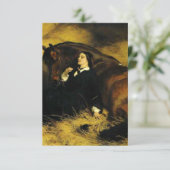 Frauen und Pferd RSVP Karte (Stehend Vorderseite)