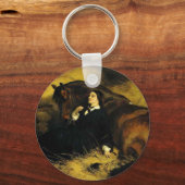 Frauen und Pferd Schlüsselanhänger (Vorderseite)