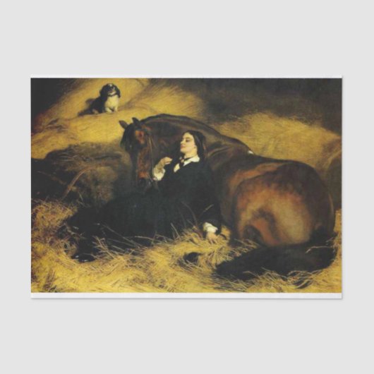 Frauen und Pferd Seidenpapier (Vorderseite)