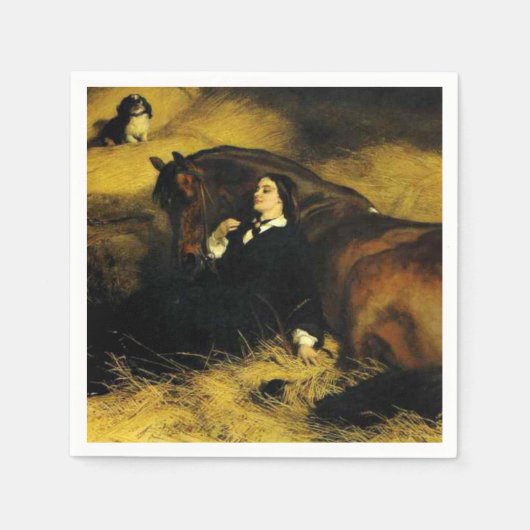 Frauen und Pferd Serviette (Vorderseite)