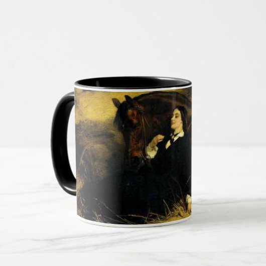 Frauen und Pferd Tasse (Vorderseite Links)