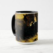 Frauen und Pferd Tasse (Vorderseite Links)