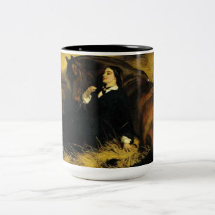 Frauen und Pferd Zweifarbige Tasse