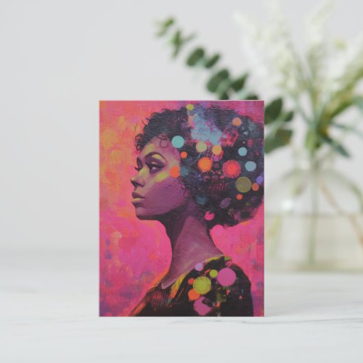 Frauen und Polka Dots Postkarte (Stehend Vorderseite)