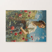 Frauen und Rose Vintag Puzzle (Horizontal)