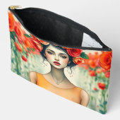 Frauen und Rose Zubehörtasche (Offen)