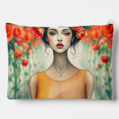 Frauen und Rose Zubehörtasche (Rückseite)