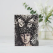 Frauen und Schmetterlinge Postkarte (Stehend Vorderseite)