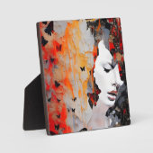 Frauen und Schmetterlinge, unbesonnene Malerei Fotoplatte (Vorderseite)