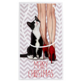 Frauen-und Smokings-Katze Kleine Geschenktüte (Rückseite)