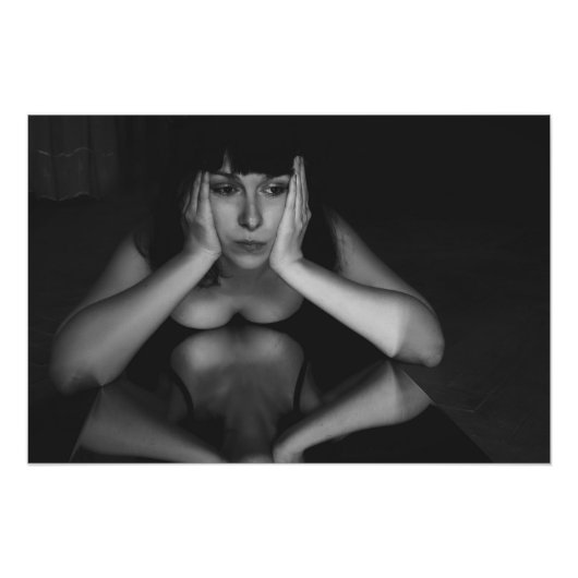 Frauen und Spiegel Fotodruck (Vorne)