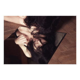 Frauen und Spiegel Fotodruck